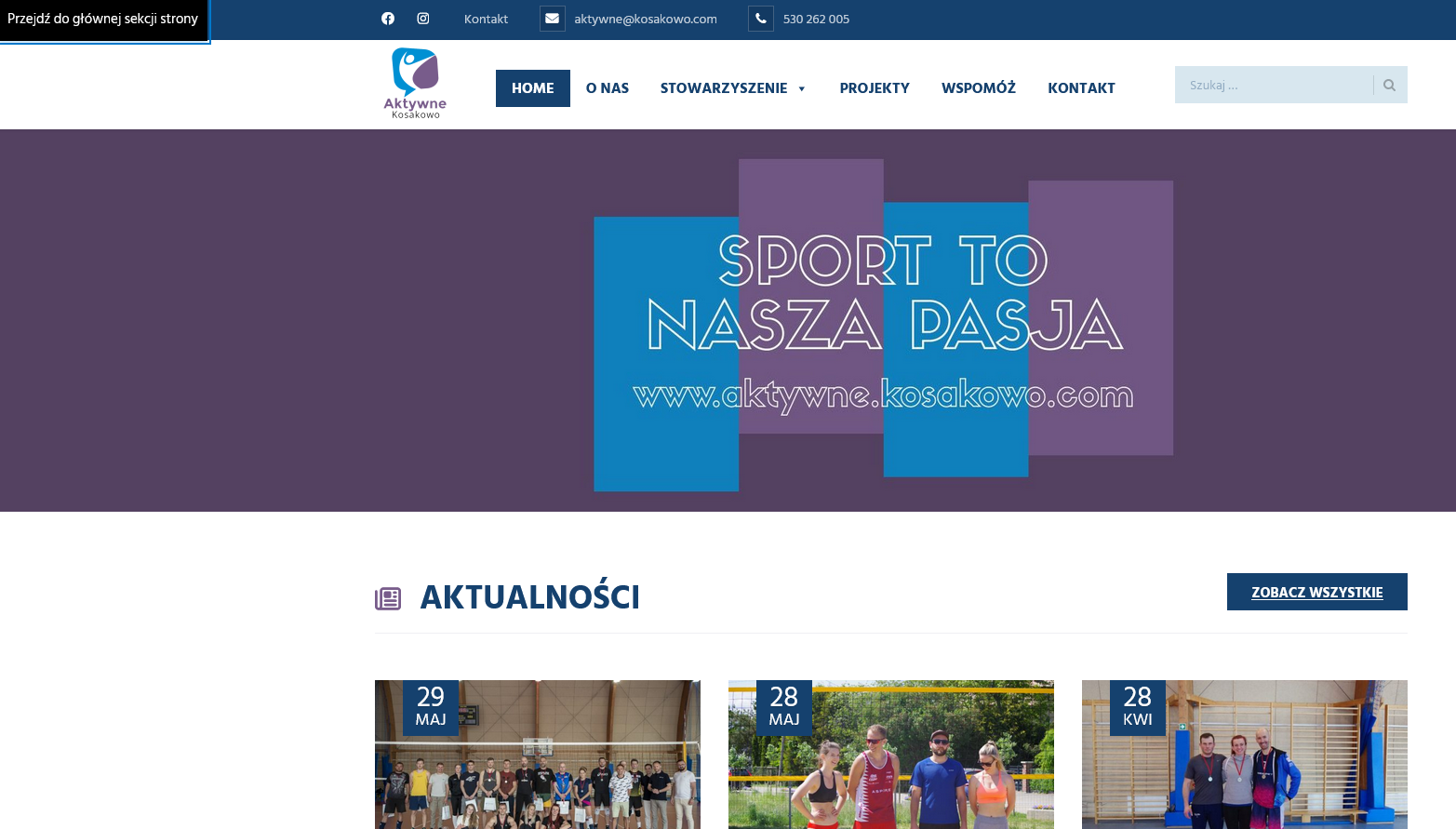 Ilustracja przedstawia fragment strony internetowej, na której został zaprezentowany sposób działania skiplinków.